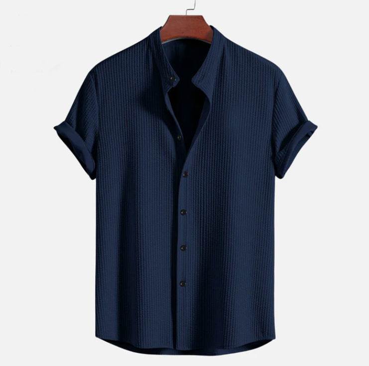 Short Sleeve Shirt Top Summer Mens Clothing Short sleeve button up