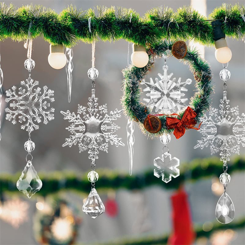 10pcs Acrylic Snowflake Xmas Ornament - Joma & Co