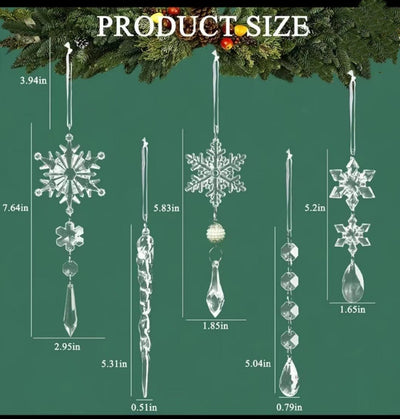 10pcs Acrylic Snowflake Xmas Ornament - Joma & Co