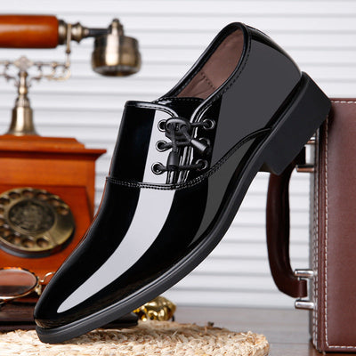 Lace-Up Leather Shoes Men Business Casual Shoes Men