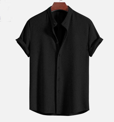 Short Sleeve Shirt Top Summer Mens Clothing Short sleeve button up