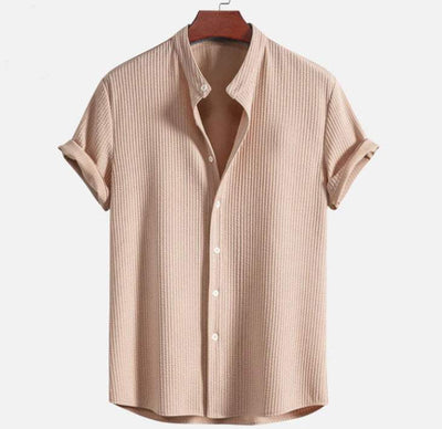 Short Sleeve Shirt Top Summer Mens Clothing Short sleeve button up