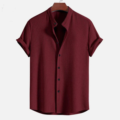 Short Sleeve Shirt Top Summer Mens Clothing Short sleeve button up