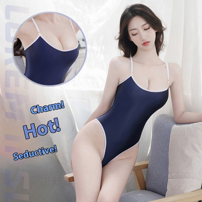 Lingerie Uniform Open Crotch Jumpsuit Strap Tight Clothing For Women