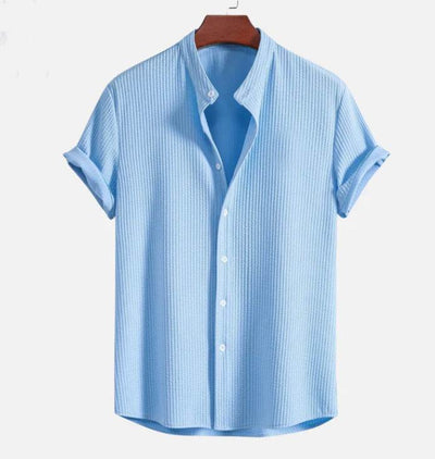 Short Sleeve Shirt Top Summer Mens Clothing Short sleeve button up