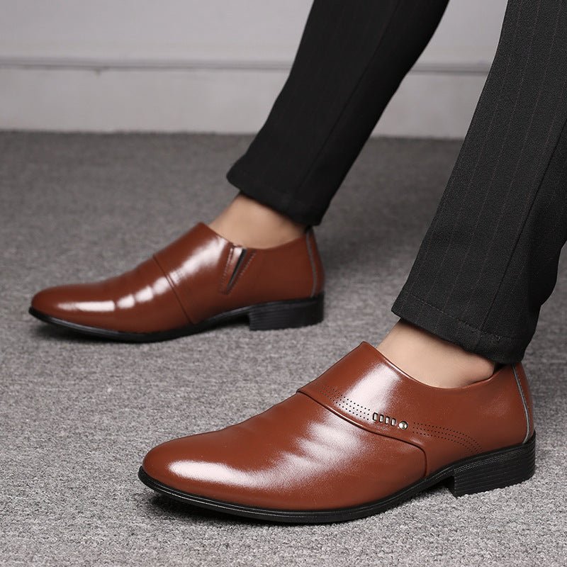 Casual pointed toe shoes men leather shoes men - Joma & Co