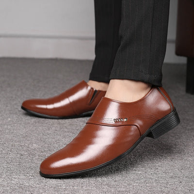 Casual pointed toe shoes men leather shoes men - Joma & Co