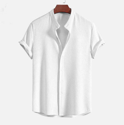 Short Sleeve Shirt Top Summer Mens Clothing Short sleeve button up