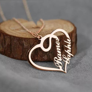 Necklaces Pendant Double Heart Women Necklace