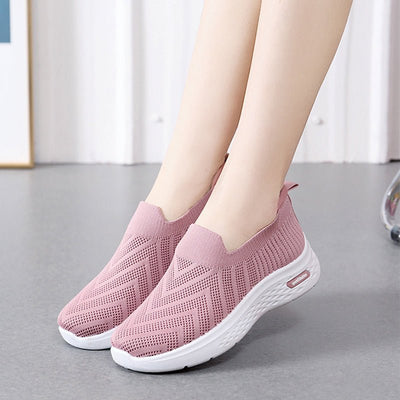 "Women's Casual Mesh Slip - On Sneakers" - Joma & Co