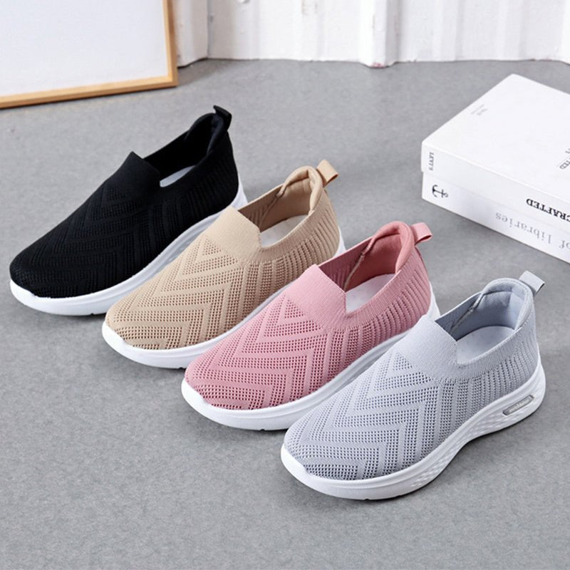 "Women's Casual Mesh Slip - On Sneakers" - Joma & Co